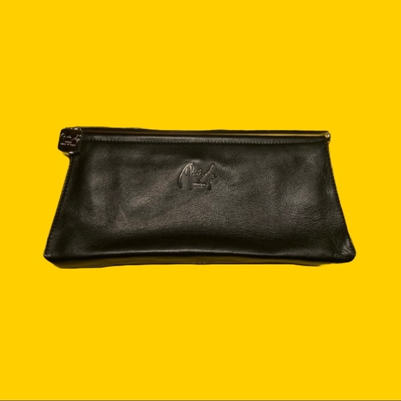 🟠 Renato Angi 🟠 ‘Vanesia’ black lambskin leather cross body bag/clutch - Picture 3 of 9